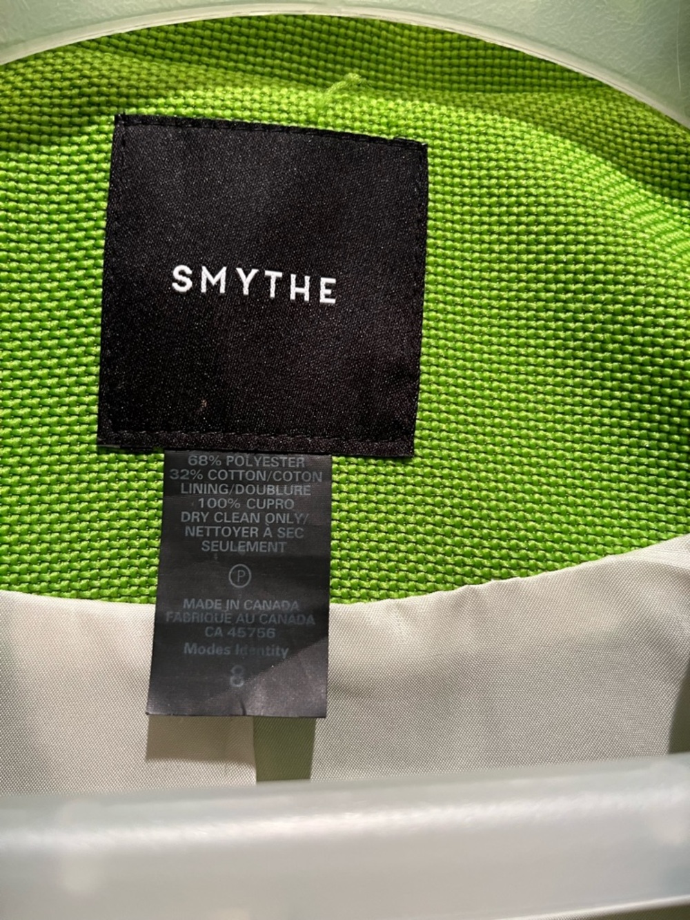 Smythe Lime Green Single-Button Tailored Blazer - Picture 3 of 5